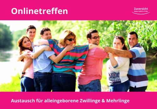Einladung zum Austausch mit anderen Alleingeborenen Mehrlingen