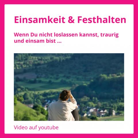In meinem Video zeige ich Aspekte auf, die Ursache für Einsamkeit und Beziehungsschwierigkeiten sind und gebe Impulse für Veränderungen. Es geht nicht ums Loslassen, sondern ums liebevoll verbinden.